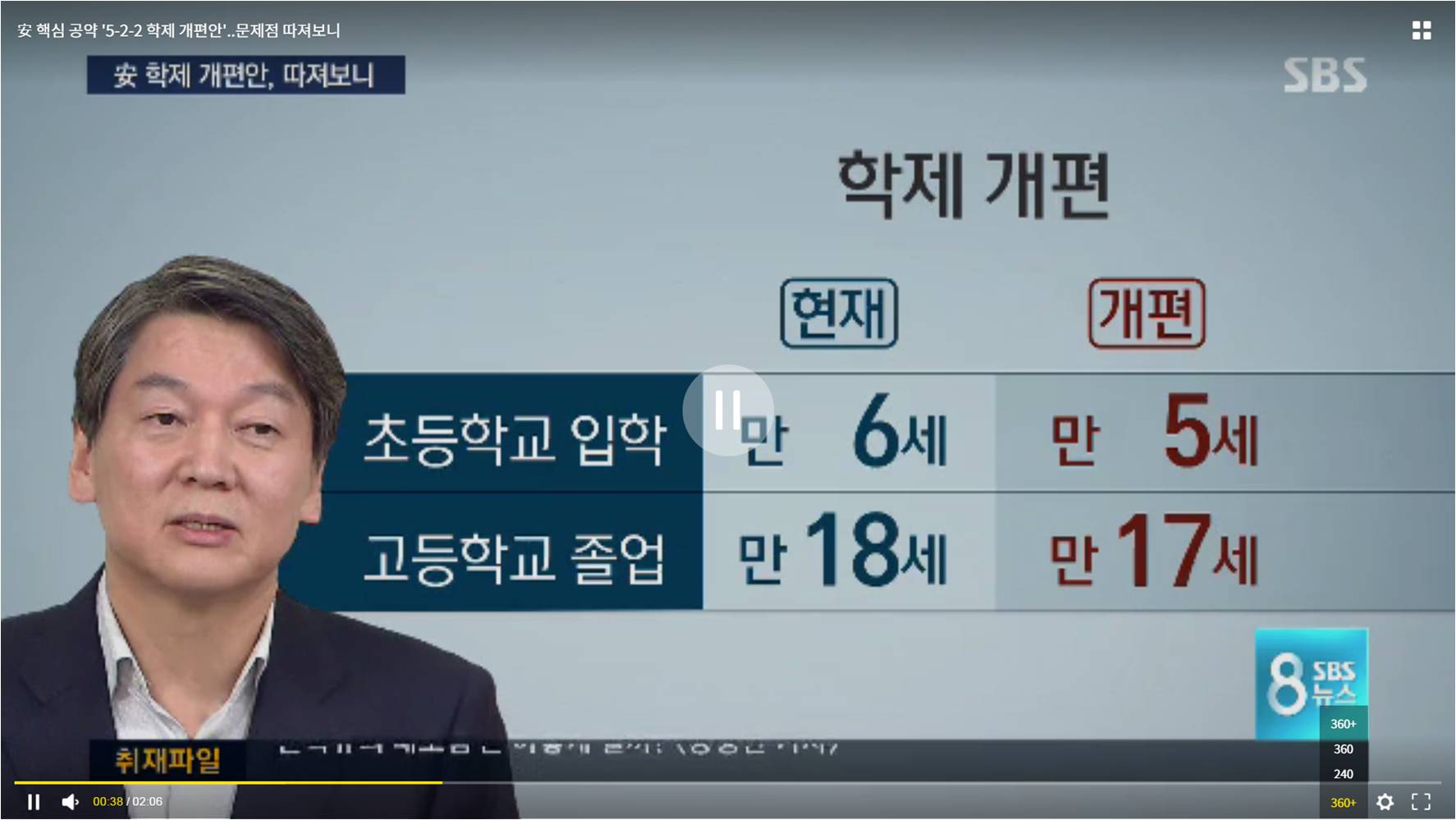 [SBS] 安 핵심 공약 ‘5-2-2 학제 개편안’..문제점 따져보니